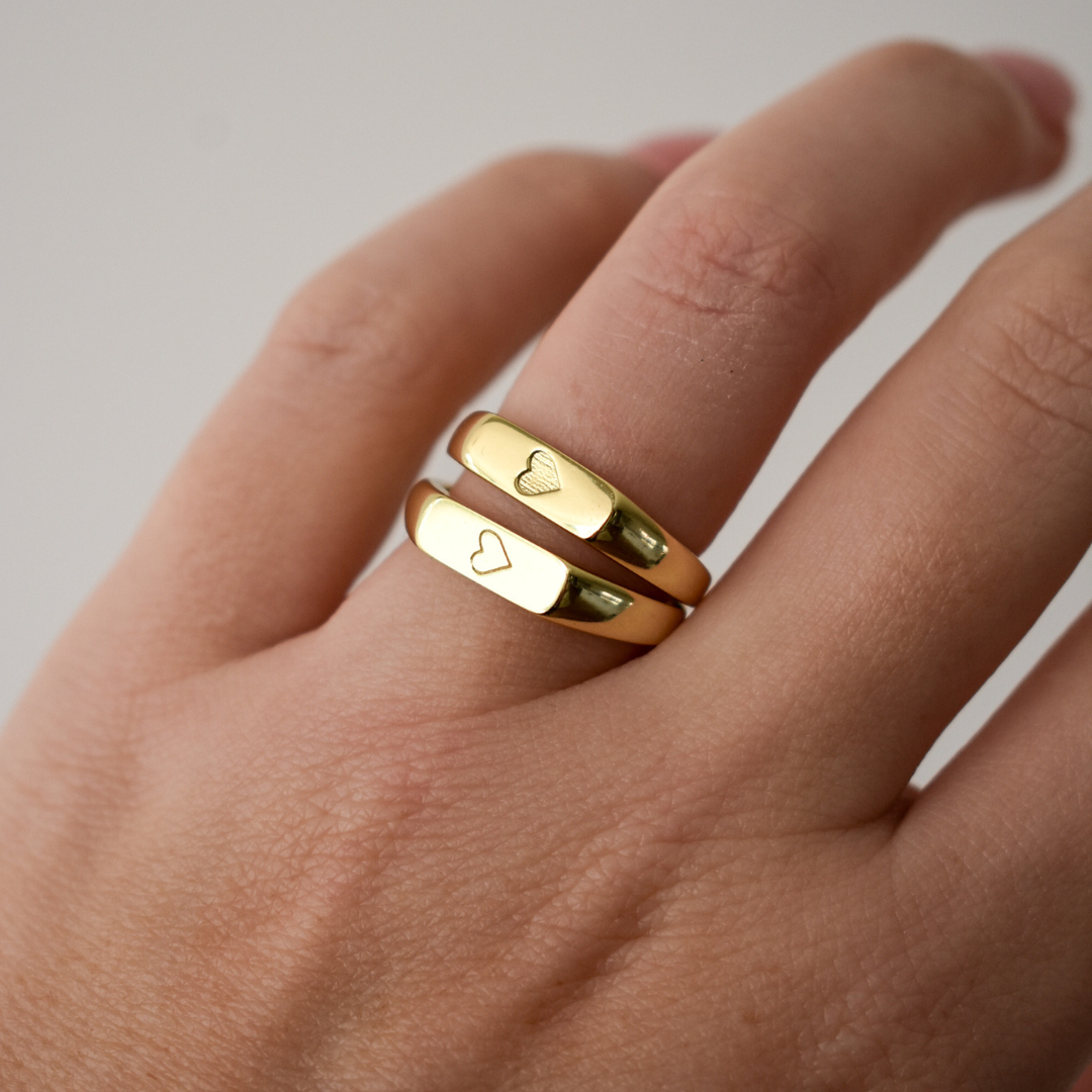 Two Hearts Bottom Ring